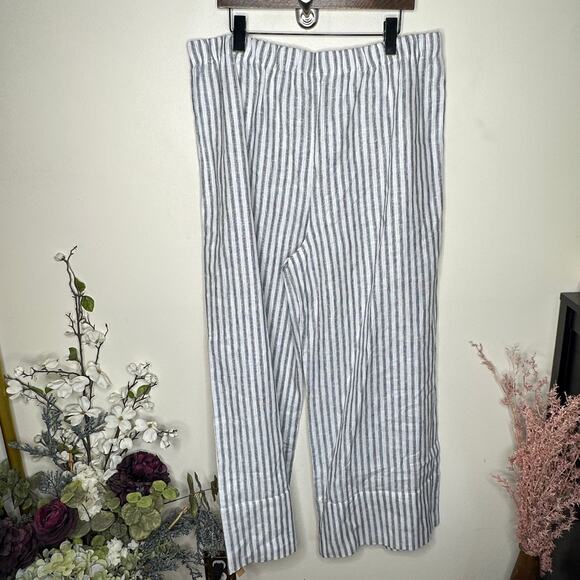 REFORMATION Fernando Linen Wide Leg Pants Antibes Stipe Sz 1X NWT {3A45} - Picture 6 of 9